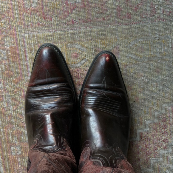 dingo Dark Brown Leather Western Boots